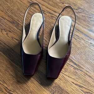 Madewell Burgundy Sling Back